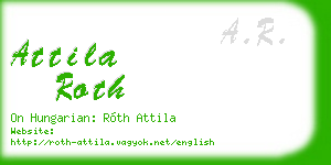 attila roth business card