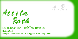 attila roth business card